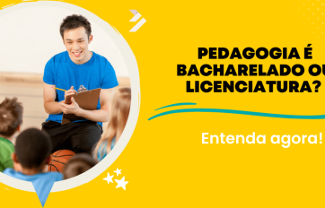 Educador realiza atividade com crianças em grupo, mostrando uma das áreas de atuação para formados em Pedagogia.